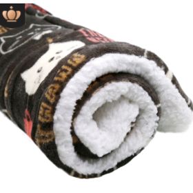 Cute Cat Blankets Dog Pet Mat (Option: Cute cat-S50x30)