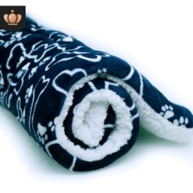 Cute Cat Blankets Dog Pet Mat (Option: Blue bone-S50x30)