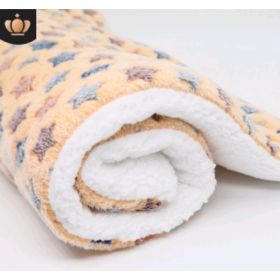 Cute Cat Blankets Dog Pet Mat (Option: Beige starry sky-M55x45)