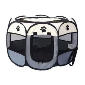Portable Dog Crate Breathable Spacious Space Easy To Clean Enclosed Foldable Soft Kennel For Cats Dogs Small 72x43cm/28.3x16.9in (Option: Default)