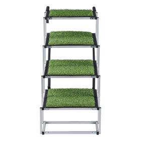 Dog Stairs for Car, 4 Steps Extra Wide Foldable Dog Ramp for Large Dogs with Non-Slip Surface, Portable Lightweight Pet Stairs Ladder for Car, SU (Default: Default)